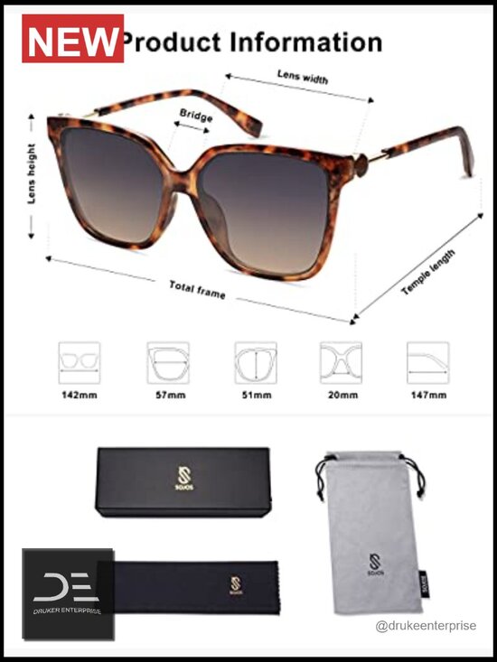 Square Sunglasses Women UV400 Protection Plastic Frame Metal Hinge main image 4